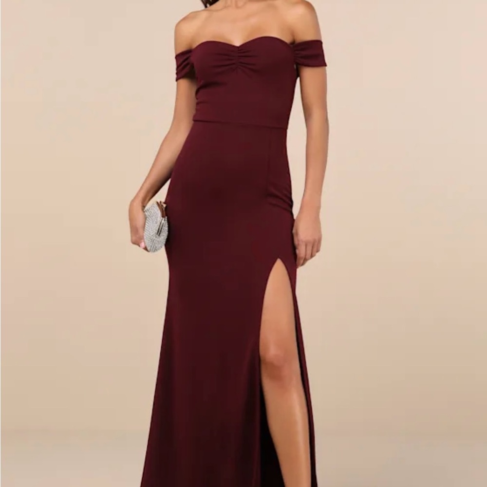 Brown Sleeveless Maxi Gown with Slit